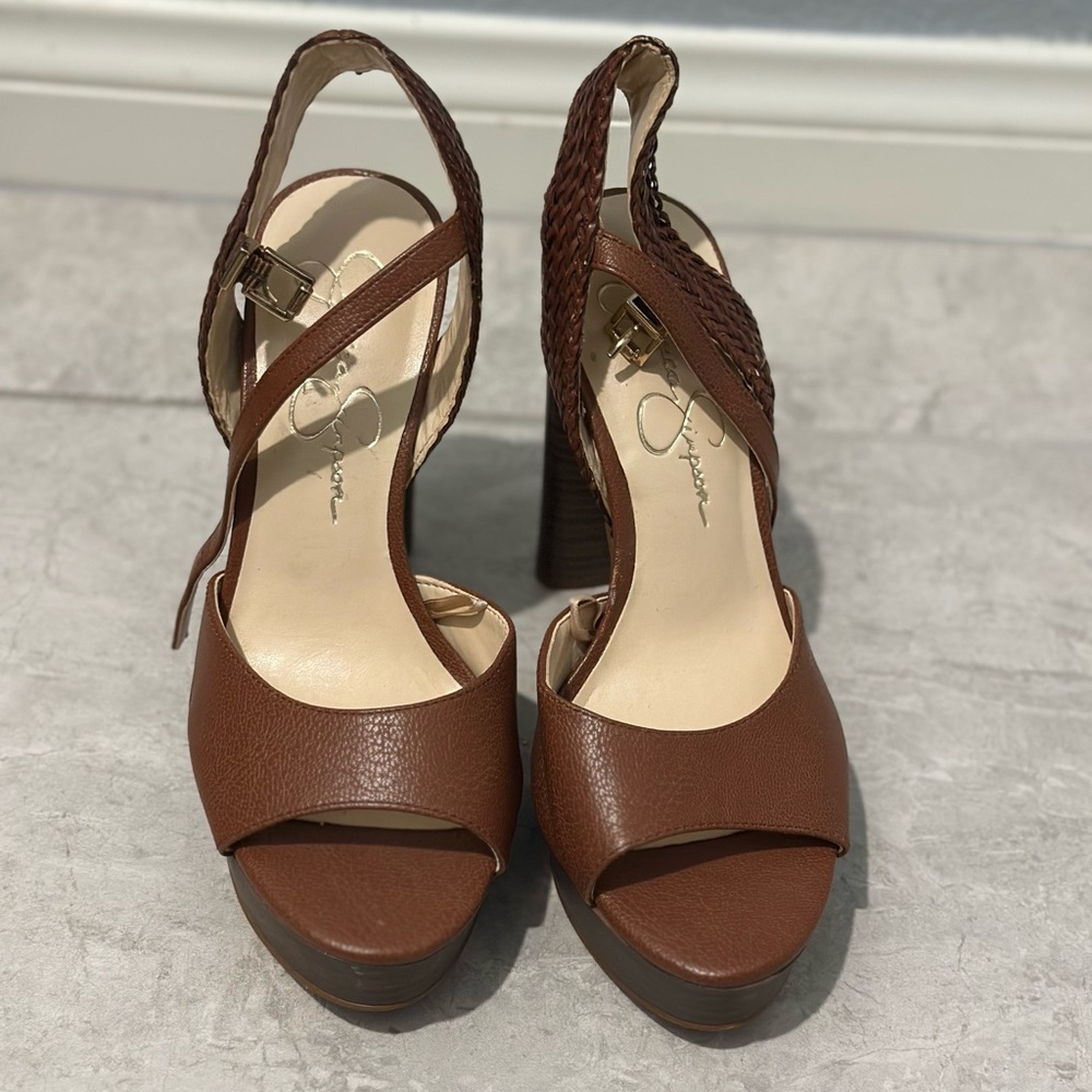 Brown Leather Women Shoes